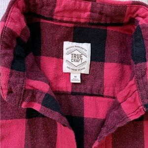 True Craft Pink & Black Buffalo Plaid Flannel Shirt